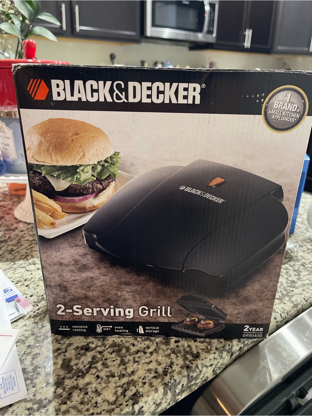 Black & Decker Black 2-Serving Electric Grill